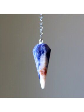 Sodalite Pendulum Whirlpool Chakra Energy Crystal Dowsing Divination Healing Too